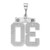 14kw Small Brushed Diamond-cut Number 30 Charm WSN30