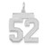 14kw Medium Satin Number 52 Charm WSM52