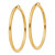 14K Polished 4mm Tube Hoop Earrings T955