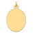 14k Plain .013 Gauge Engravable Oval Disc Charm XM187/13