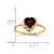 14k 6mm Heart Garnet A Diamond ring Y2233GA/A