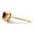 14k 6mm Heart Garnet A Diamond ring Y2233GA/A