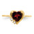 14k 6mm Heart Garnet A Diamond ring Y2233GA/A