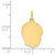 14k Plain Medium .035 Gauge Facing Right Engravable Boy Head Charm XM108/35