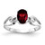 14k White Gold 8x6mm Oval Garnet ring Y2236GA