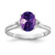 14k White Gold 8x6mm Oval Amethyst AAA Diamond ring Y4600AM/AAA