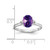 14k White Gold 8x6mm Oval Amethyst AAA Diamond ring Y4600AM/AAA