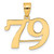 14k Polished Number 79 Pendant APN79