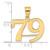 14k Polished Number 79 Pendant APN79