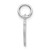 14KW White Gold Casted Script Letter G Initial Charm WCH138-G