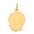 14k Plain Medium .035 Gauge Facing Left Engravable Boy Head Charm XM110/35