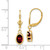 14k 7x5mm Oval Garnet Leverback Earrings XLB106GA