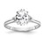 14k White Gold 8x6mm Oval Cubic Zirconia AAA Diamond Ring Y4600CZ/AAA