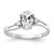 14k White Gold 7x5mm Pear Cubic Zirconia VS Diamond ring Y4626CZ/VS