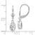 14k White Gold 7x5mm Oval Cubic Zirconia Leverback Earrings XLB106WCZ