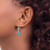 14k White Gold 7x5mm Oval Blue Topaz Leverback Earrings XLB106WBT