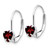 14k White Gold 5mm Heart Garnet Leverback Earrings XLB120WGA