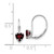 14k White Gold 5mm Heart Garnet Leverback Earrings XLB120WGA