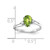 14k White Gold 7x5mm Pear Peridot Checker AAA Diamond ring Y4626PC/AAA
