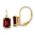 14k 7x5mm Emerald Cut Garnet Leverback Earrings XLB124GA