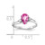 14k White Gold 7x5mm Pear Pink Sapphire AA Diamond ring Y4626SP/AA
