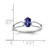 14k White Gold 6x4mm Oval Tanzanite ring Y4634T