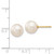 14k 8-9mm White Round Freshwater Cultured Pearl Stud Post Earrings X80PW