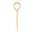 14k Polished Number 57 Pendant APN57