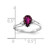 14k White Gold 7x5mm Pear Rhodolite Garnet VS Diamond ring Y4626RG/VS