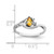 14k White Gold 5x3mm Pear Citrine AAA Diamond ring Y4628CI/AAA