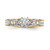 14k and Rhodium AA Quality 1/10 carat Diamond Trio Complete Engagement Ring X8310AA-E