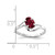 14k White Gold 7x5mm Oval Created Ruby ring Y4643CR