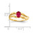 14k 6x4mm Oval Ruby ring Y4646R