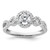 14K White Gold Lab Grown VS/SI FGH Dia Halo Complete Engagement Ring RM9439E-038-CWLG