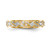 14k and Rhodium AA Quality .02 carat Diamond Trio Ladies Complete Wedding Band X8296AA-L