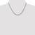 14K White Gold 18 inch 4.5mm Flat Figaro with Lobster Clasp Chain WFIG120-18