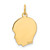 14k Plain Medium .011 Gauge Facing Right Engravable Boy Head Charm XM108/11