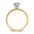 14k and Rhodium AA Quality 1/15 carat Diamond Trio Complete Engagement Ring X8303AA-E