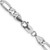 14K White Gold 18 inch 6mm Flat Figaro with Lobster Clasp Chain WFIG160-18