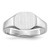 14k White Gold  8.0x6.5mm  Closed Back Signet Ring RS642