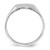 14k White Gold  8.0x6.5mm  Closed Back Signet Ring RS642
