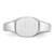 14k White Gold  8.0x6.5mm  Closed Back Signet Ring RS642