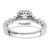 14K White Gold Lab Grown VS/SI FGH Dia Halo Complete Engagement Ring RM9435E-050-CWLG