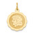 14k Girl Head on .013 Gauge Engravable Scalloped Disc Charm XM68/13