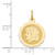 14k Girl Head on .013 Gauge Engravable Scalloped Disc Charm XM68/13
