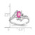 14k White Gold 6x4mm Oval Pink Sapphire AAA Diamond ring X9734SP/AAA