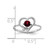 14k White Gold 4mm Garnet AA Diamond ring X9737GA/AA