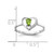 14k White Gold 5x3mm Pear Peridot AA Diamond ring X9729PE/AA