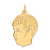 14k .013 Depth Engravable Boy Head Charm XM98/13