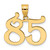 14k Polished Number 85 Pendant APN85